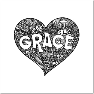 God's grace. Doodle illustration. Posters and Art